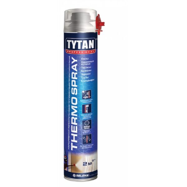 Напыляемая полиуретановая теплоизоляция Tytan Professional THERMOSPRAY профессиональная 870 мл