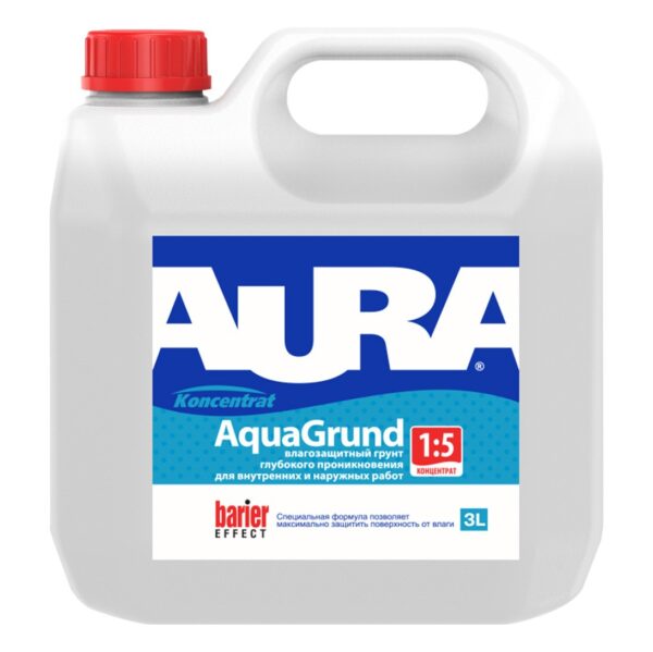 Грунт AURA Aqua Grund влагозащитный (концентрат 1:5) 3л.