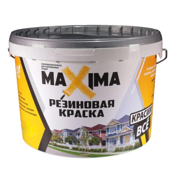 Краска резиновая белая MAXIMA №100 11кг.