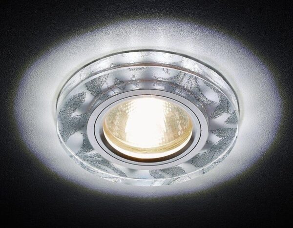 Светильник Ambrella S232 W/СH белый/серебро MR16+3W LED