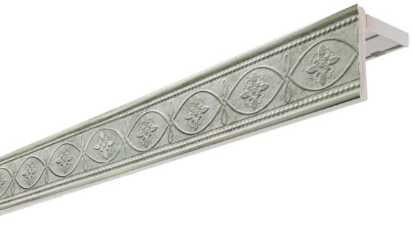 Карниз потолочный античное серебро без боковин 1600см.