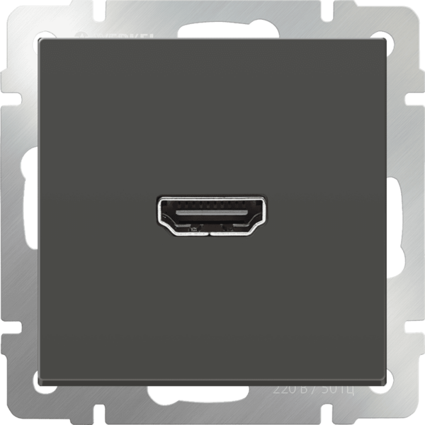 Розетка Werkel HDMI (серо-коричневая)