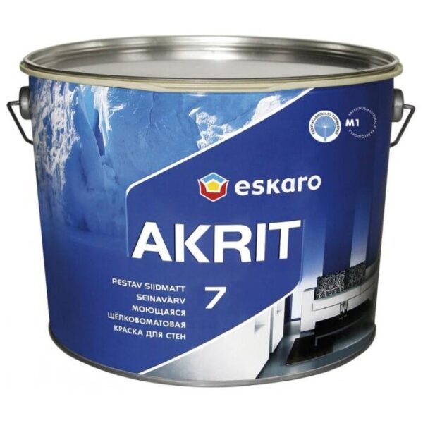 Краска белая моющаяся для стен АKRIT-7 9,5л
