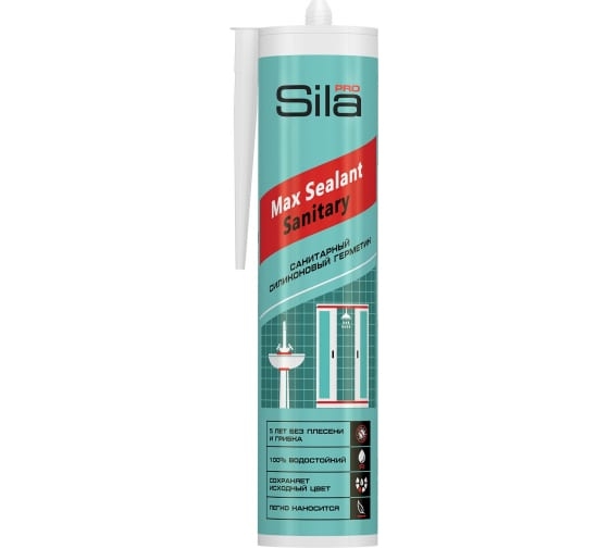 Герметик SILA PRO Max Sealant силиконовый санитарный бесцветный 290 мл