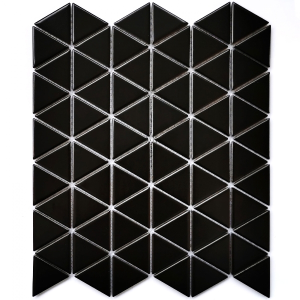 Мозаика Reno Black matt черная 252x291