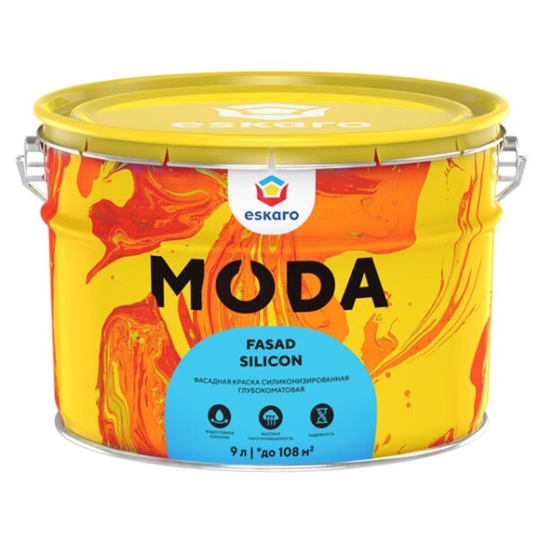 Краска фасадная "MODA Fasad Silicon" 9л